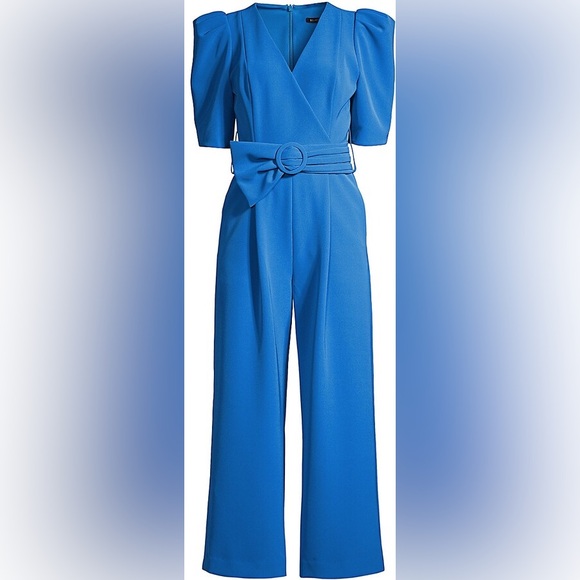 Black Halo Pants - Black Halo Blue Statement Jumpsuit EUC $435 MSRP